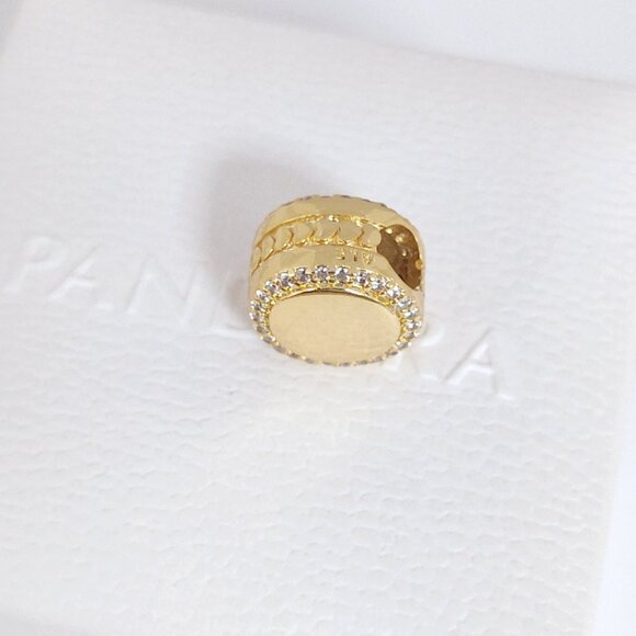 Pandora Engravable Daughter Charm Bead Gold Plated with box - Picture 9 of 10